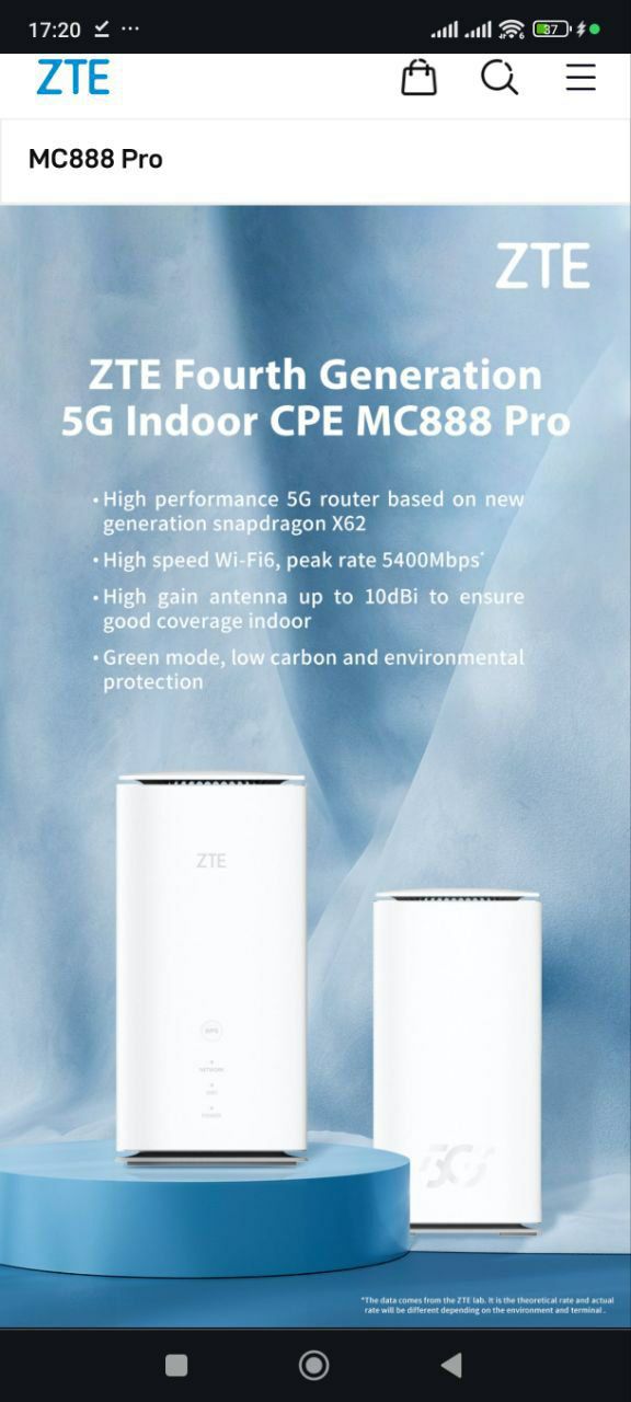 مودم ZTE 5G CPE MC888 Pro
